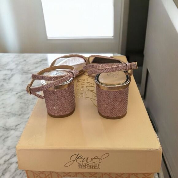 Jewel Badgley Mischka Women's Danni II Low Heeled Size 7 Rose Gold - Picture 4 of 6